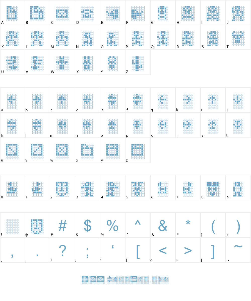 TPF Display Font Character